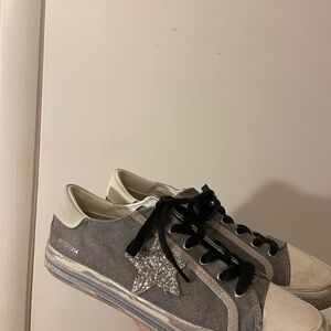 Vintage Havana Gray Sneakers with Glitter Star